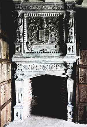 fire-place at little moreton hall, chester