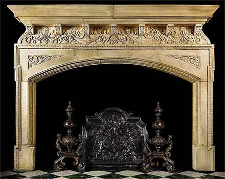 tudor style chimneypiece