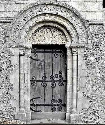 porte d'entrée del 'église de  barfreston 