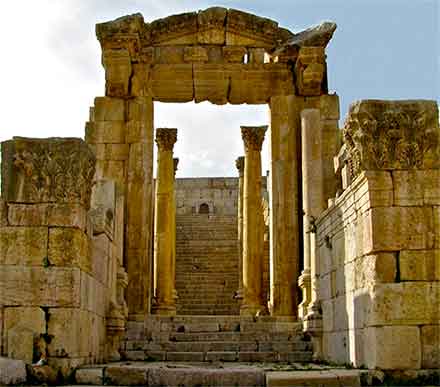 Porte de Jerash en Jordanie
